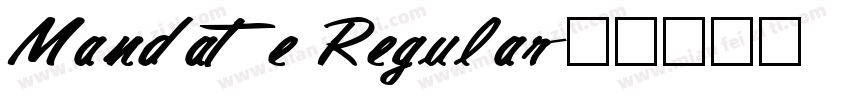 Mandate Regular字体转换